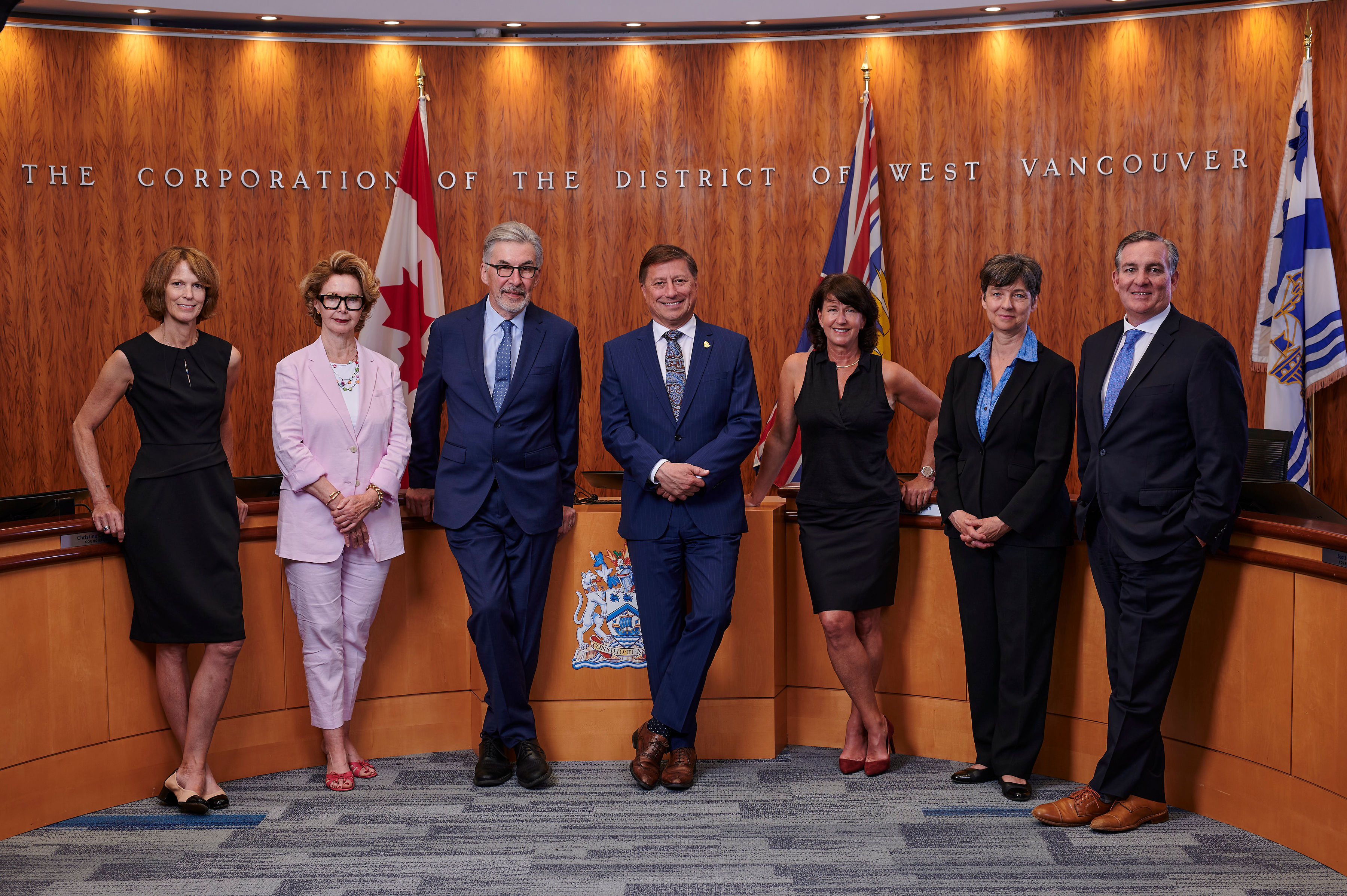 Peter Lambur with West Vancouver Mayor and Council in June 2024